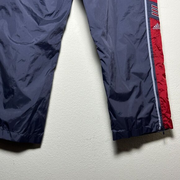 Adidas Track Pant Men 2XL Grey Red Zip Sleeve Retro Jogging Gymwear Baggy Street - Picture 14 of 16